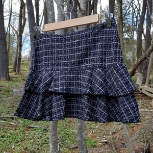 Black and pink plaid mini skirt